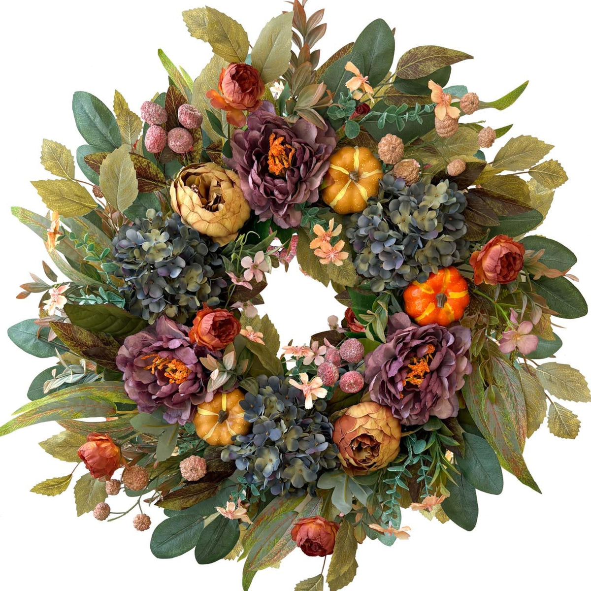 WANNA-CUL front view wreath on door adding curb curb appeal