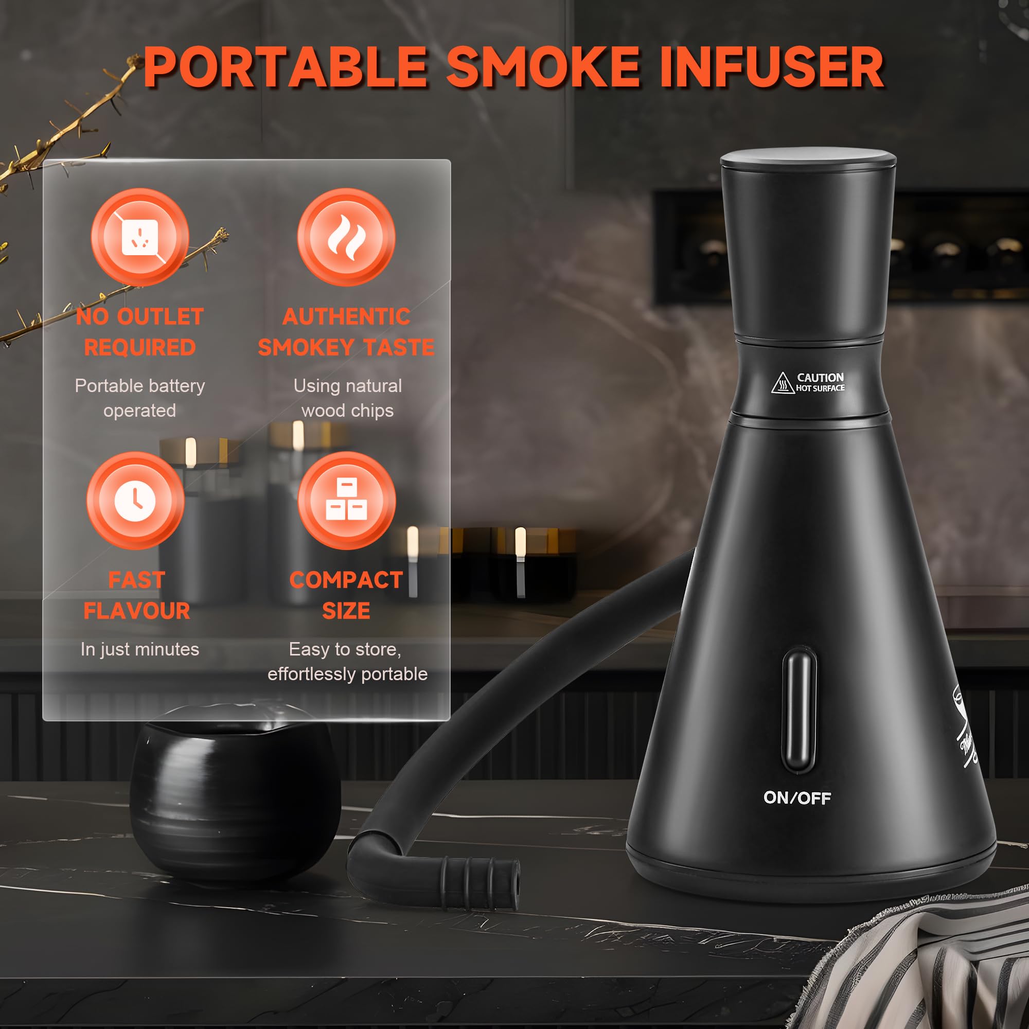 Wanvoapls clear dome on wooden tray creating a dramatic smoke presentation