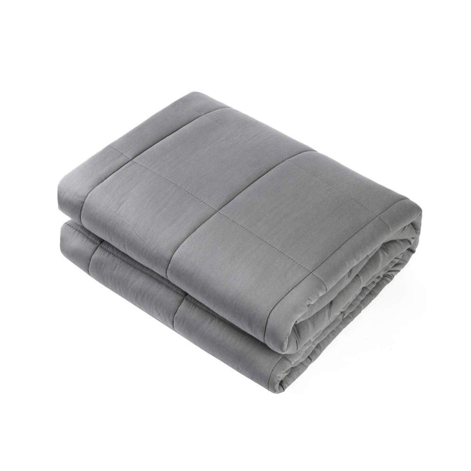 Waowoo front view of dark grey blanket showing full-size coverage and neutral style