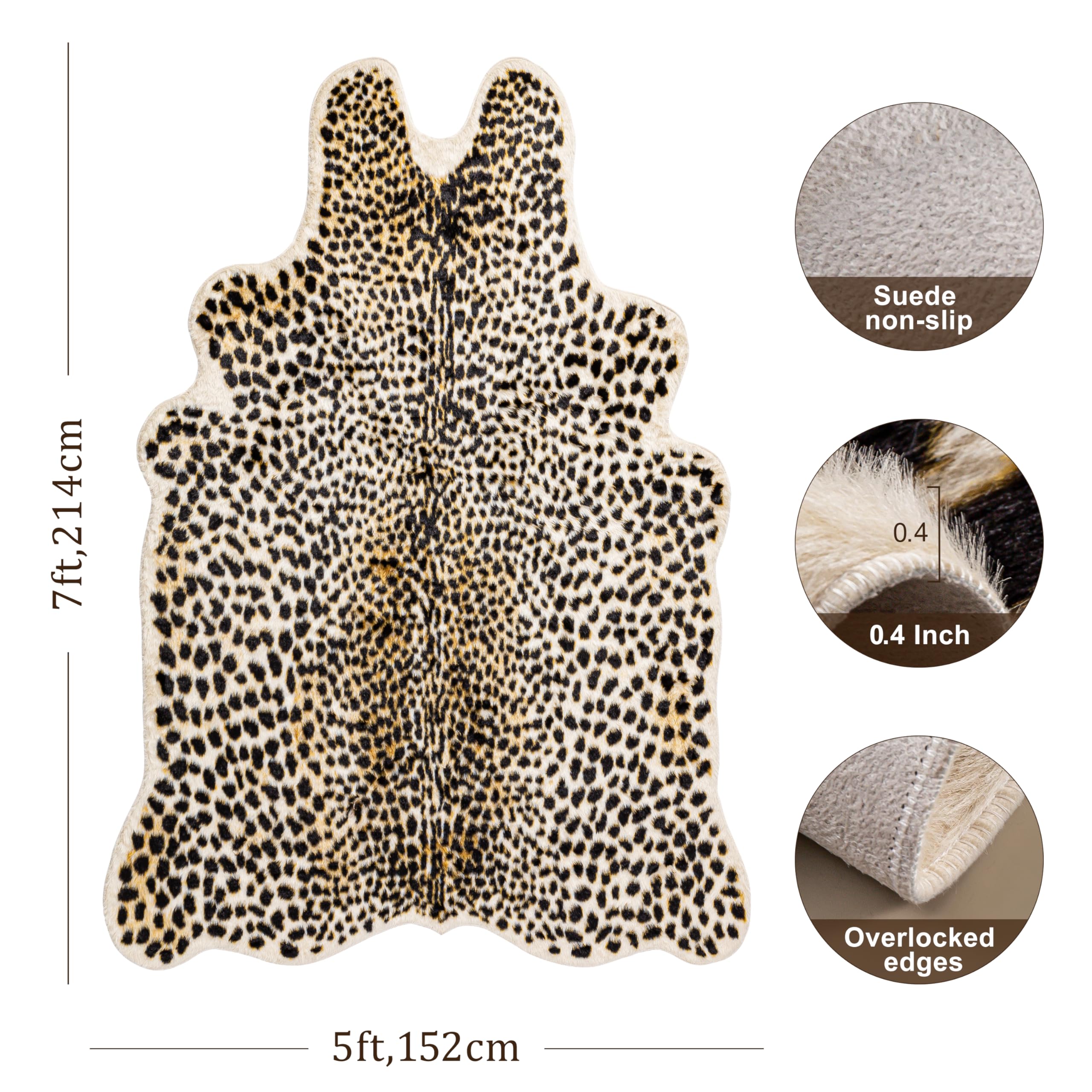 WARM HAVEN cheetah rug close-up pile showcasing soft texture and comfort