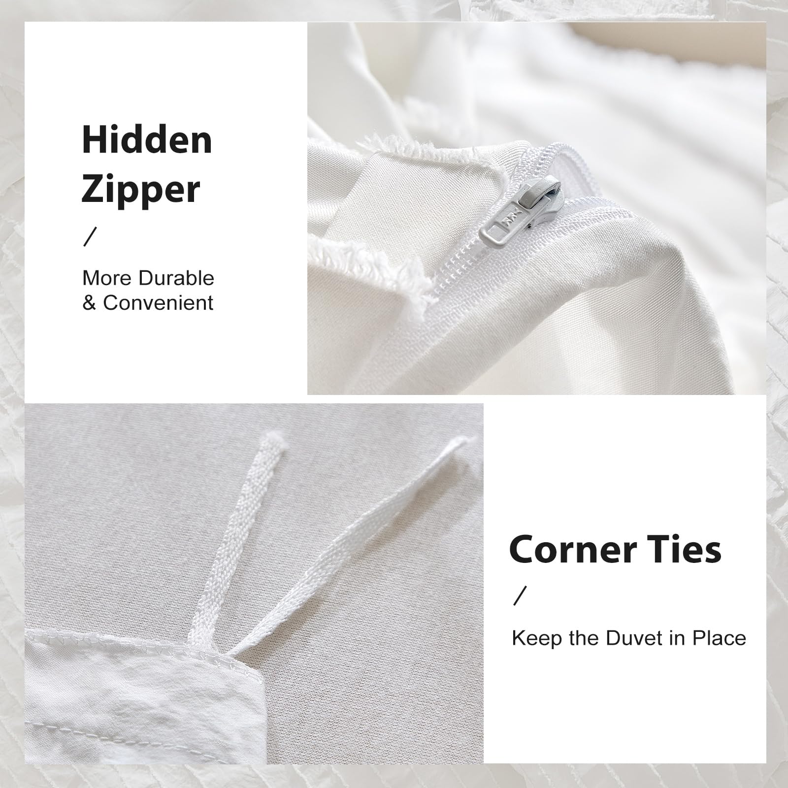WARMDERN envelope pillowcase close-up showing flat finish and comfortable fit