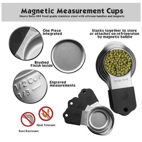 WARMHEART measuring cup scooping flour to illustrate precise portions for baking and easy pouring