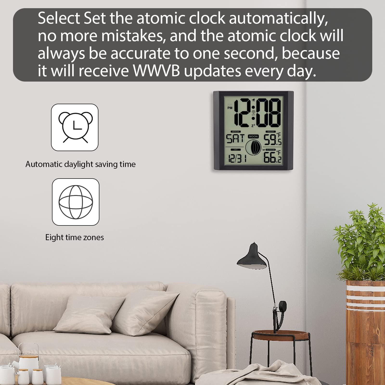 Warminn screen at night demonstrating bright digits for low-light visibility