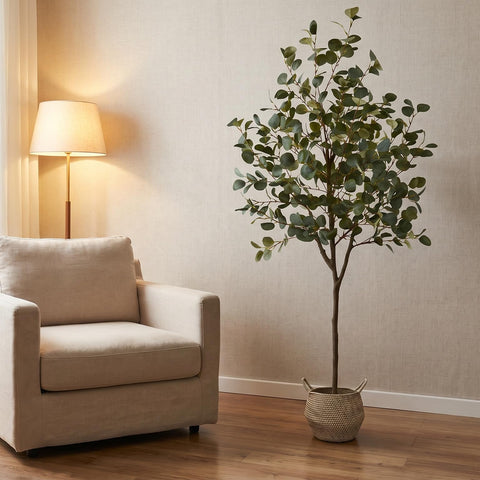 Warmplants tree placed in a corner, saves space while adding vertical interest