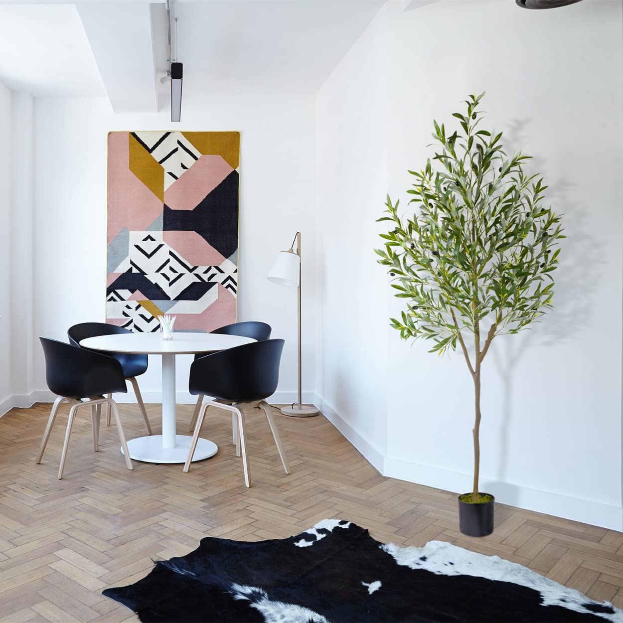 Warmplants tree in office corner creates low-maintenance plant decor