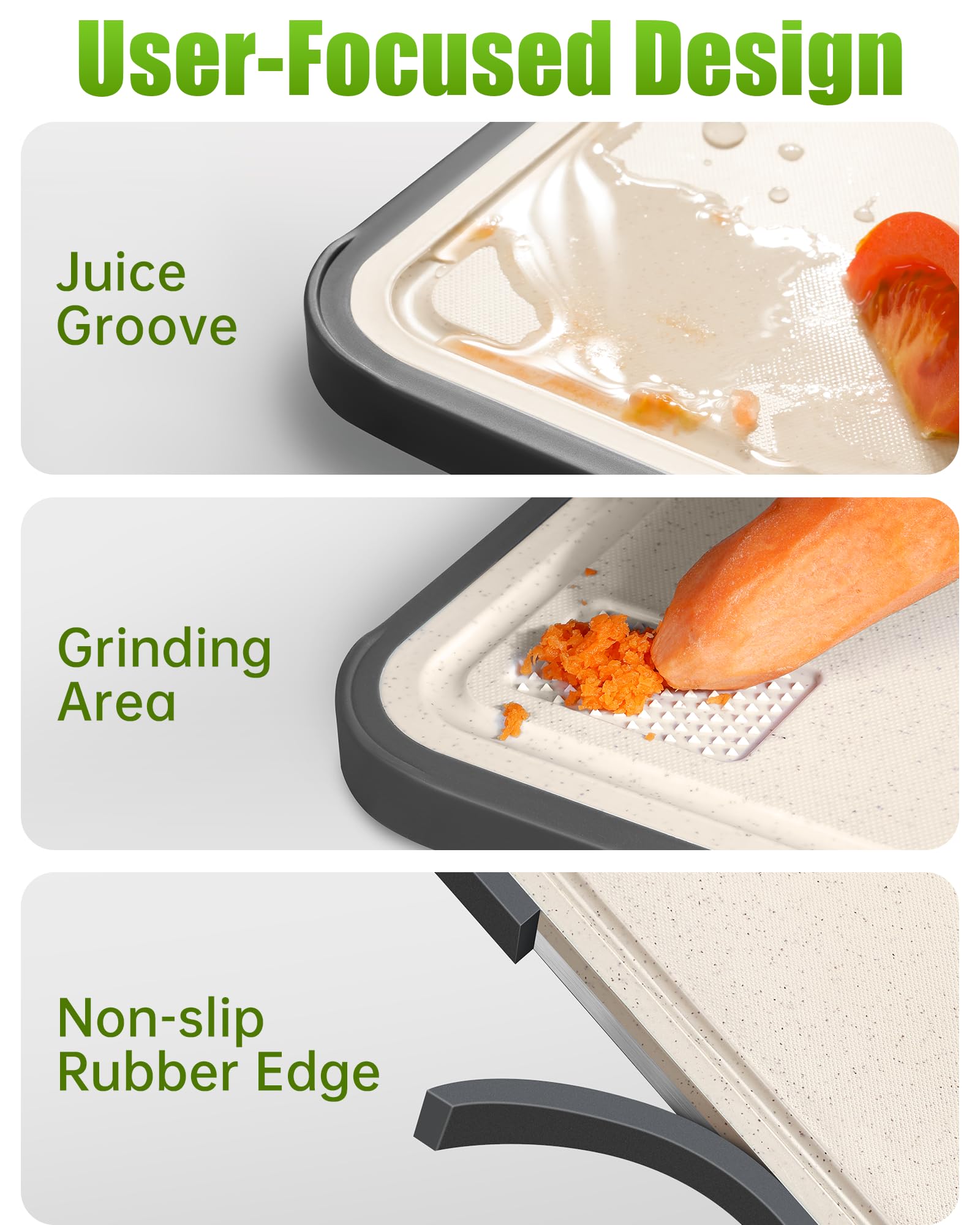 Washour non-slip base securing board on countertop for safer cutting