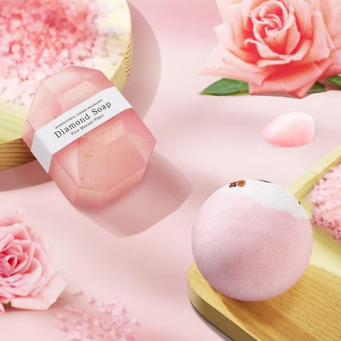 Wasocol rose-scented candle lit to create calming atmosphere and gentle fragrance