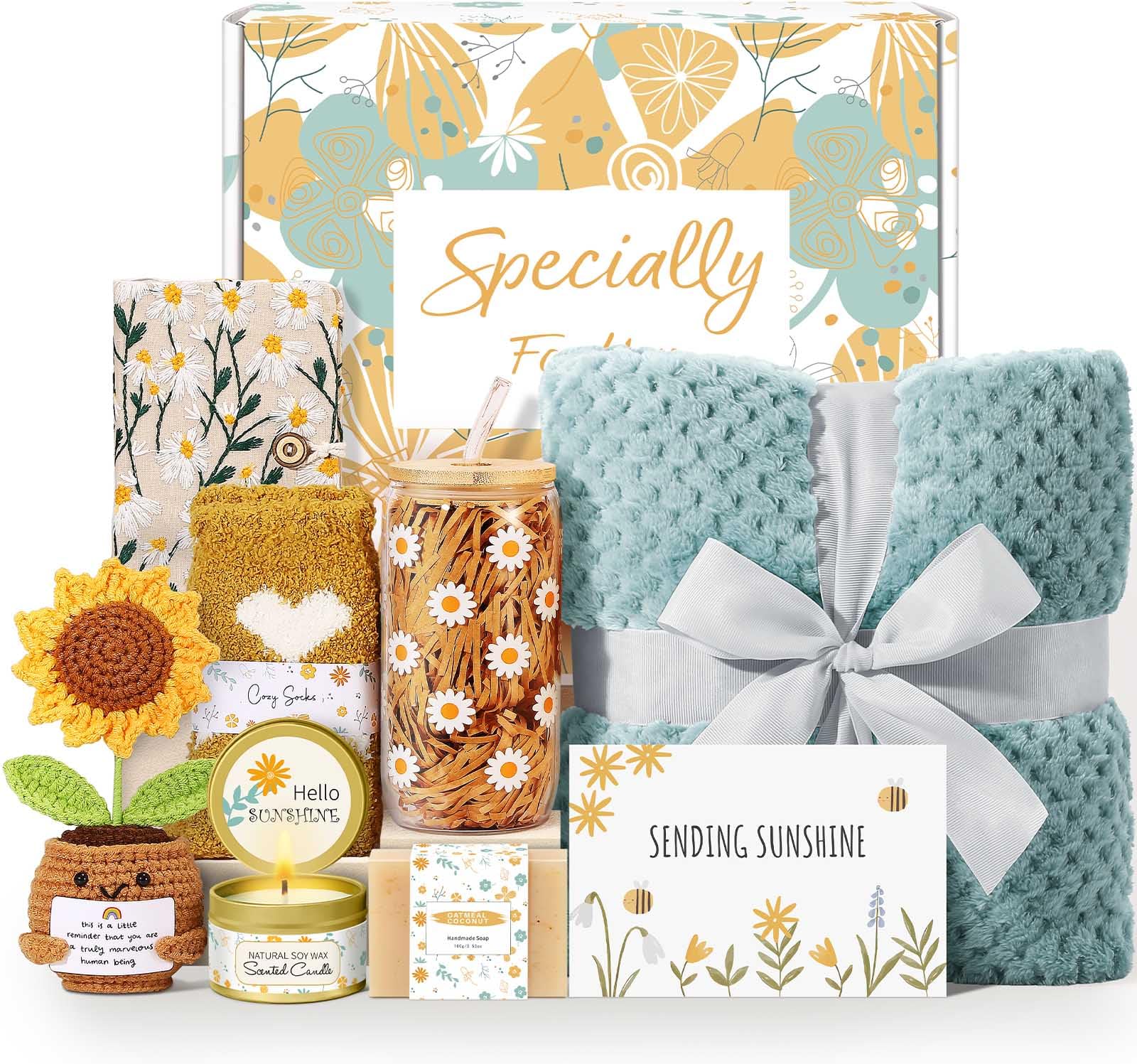 Wasocol front-facing gift box showing elegant sage green packaging and inside items, conveying a thoughtful present