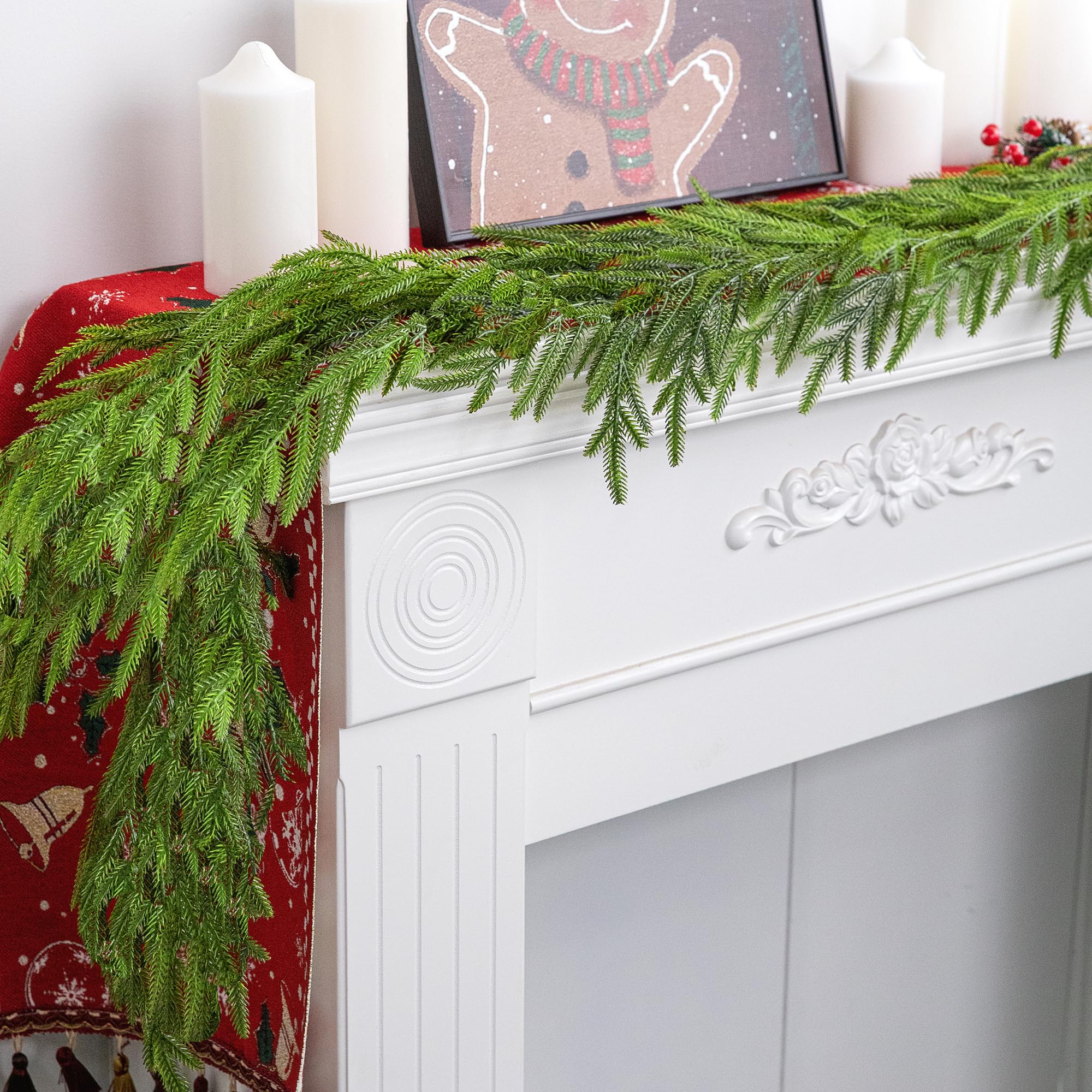 Watayo garland cut and assembled into wreath providing DIY versatility and consistent fullness