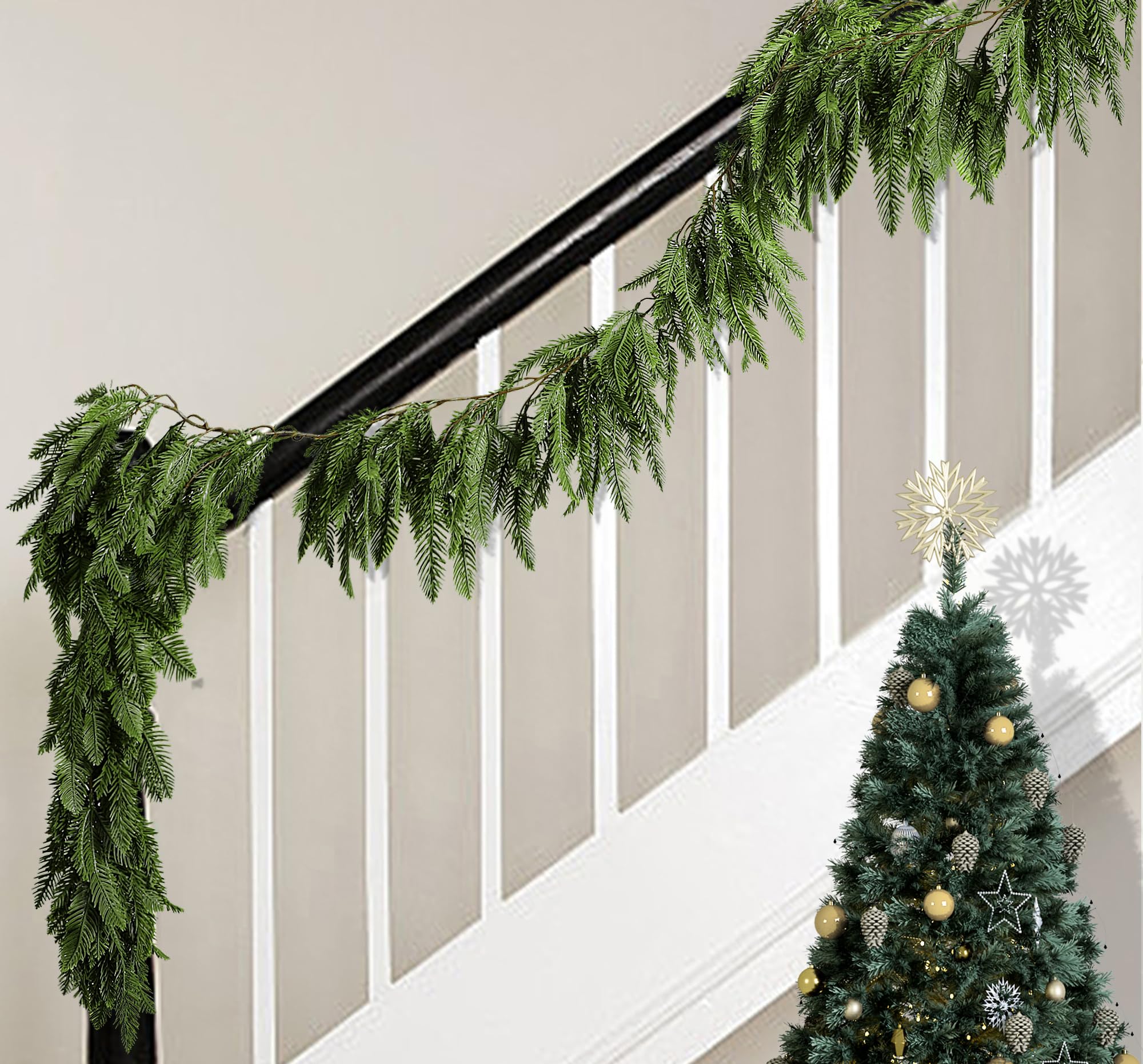Watayo garland next to measuring tape showing full six-foot length
