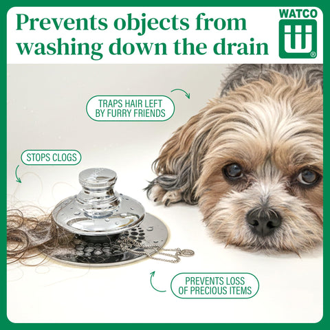 Watco NuFit brass combo pin adapter showing versatile fit for many drains