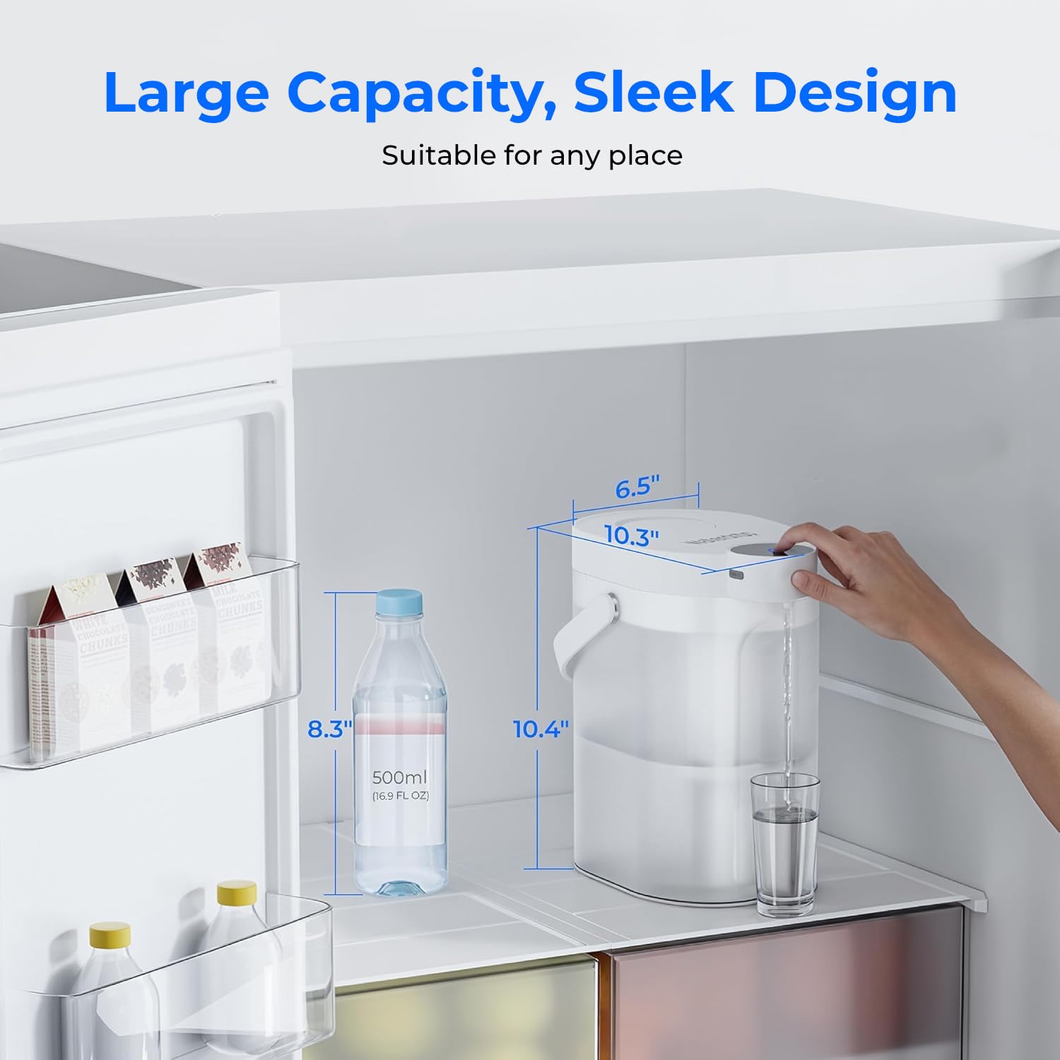 Waterdrop packaging and manual image highlighting included components and setup benefit