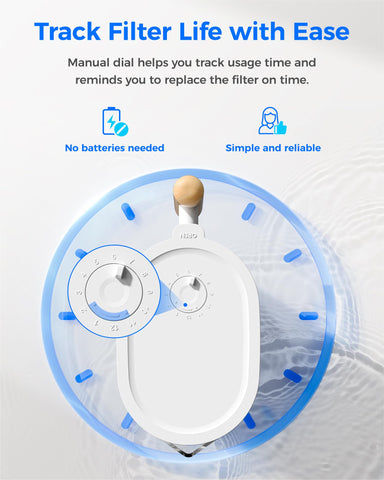 Waterdrop PT-04B size comparison with apple showing compact scale