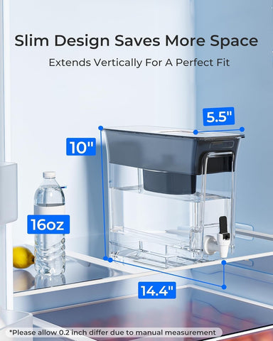 Waterdrop WFD-40L top handle and sliding lid visible for simple refill and odor protection benefit