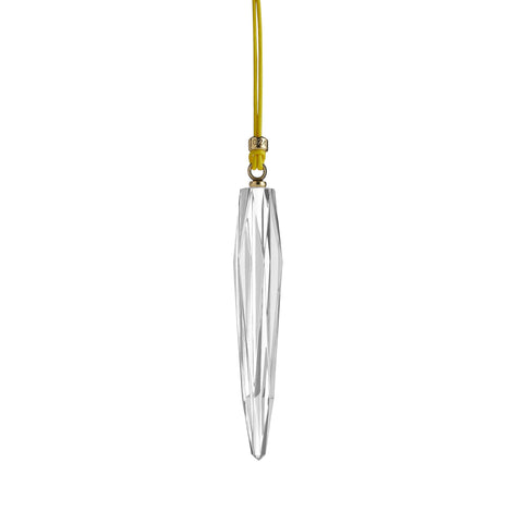 Waterford icicle ornament 2024 front view showing crystal sparkle and elegant shape