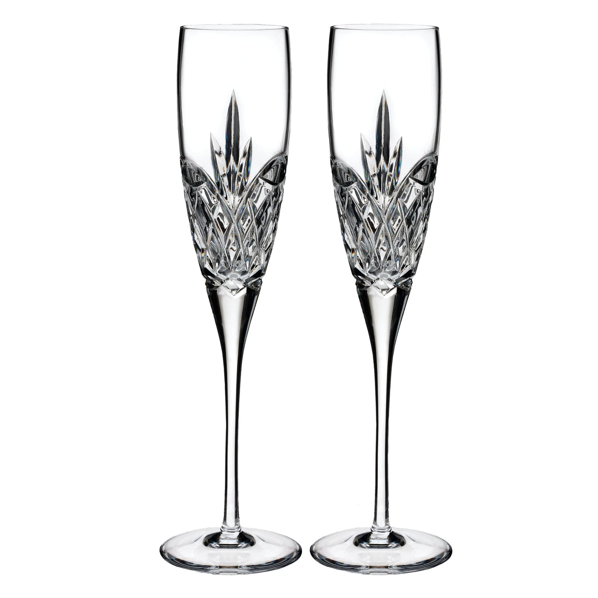 Waterford Love Forever flutes in classic packaging showing gift-ready presentation and elegance