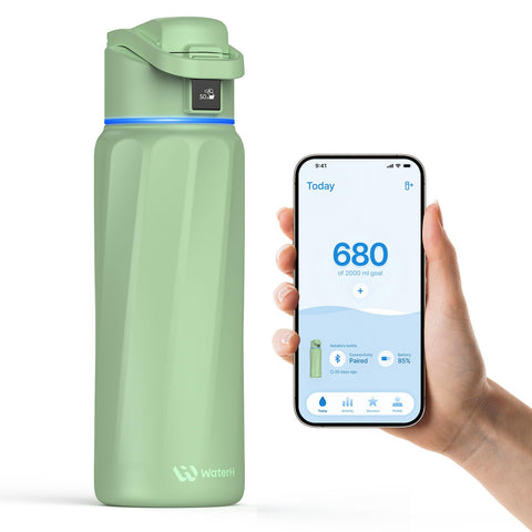 WaterH BOOST front view showing bottle and logo for clear brand recognition and style