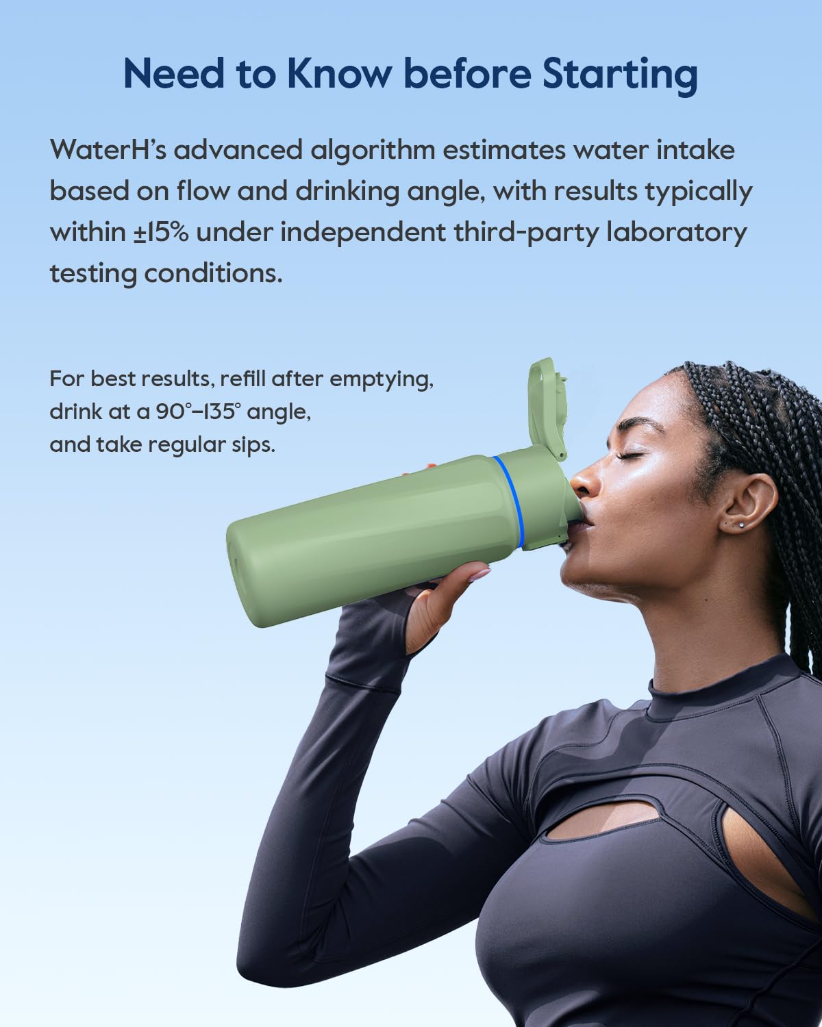 WaterH BOOST on a desk near laptop showing everyday use for workday hydration
