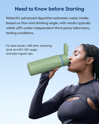 WaterH BOOST on a desk near laptop showing everyday use for workday hydration