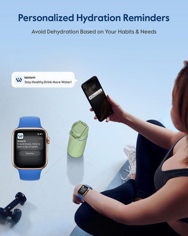 WaterH BOOST LED display detail showing hydration progress for quick status checks