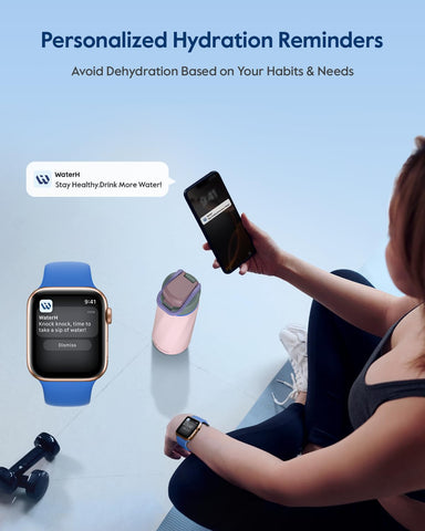 WaterH BOOST lid halo light illuminated offering subtle visual drinking reminders
