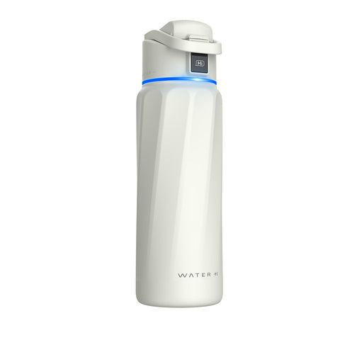 WATERH BOOST wide mouth with ice cubes demonstrating easy cooling and fruit infusion