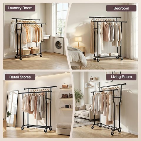 WATIOWL packaged parts and assembled rack showing tool-free snap-on assembly convenience