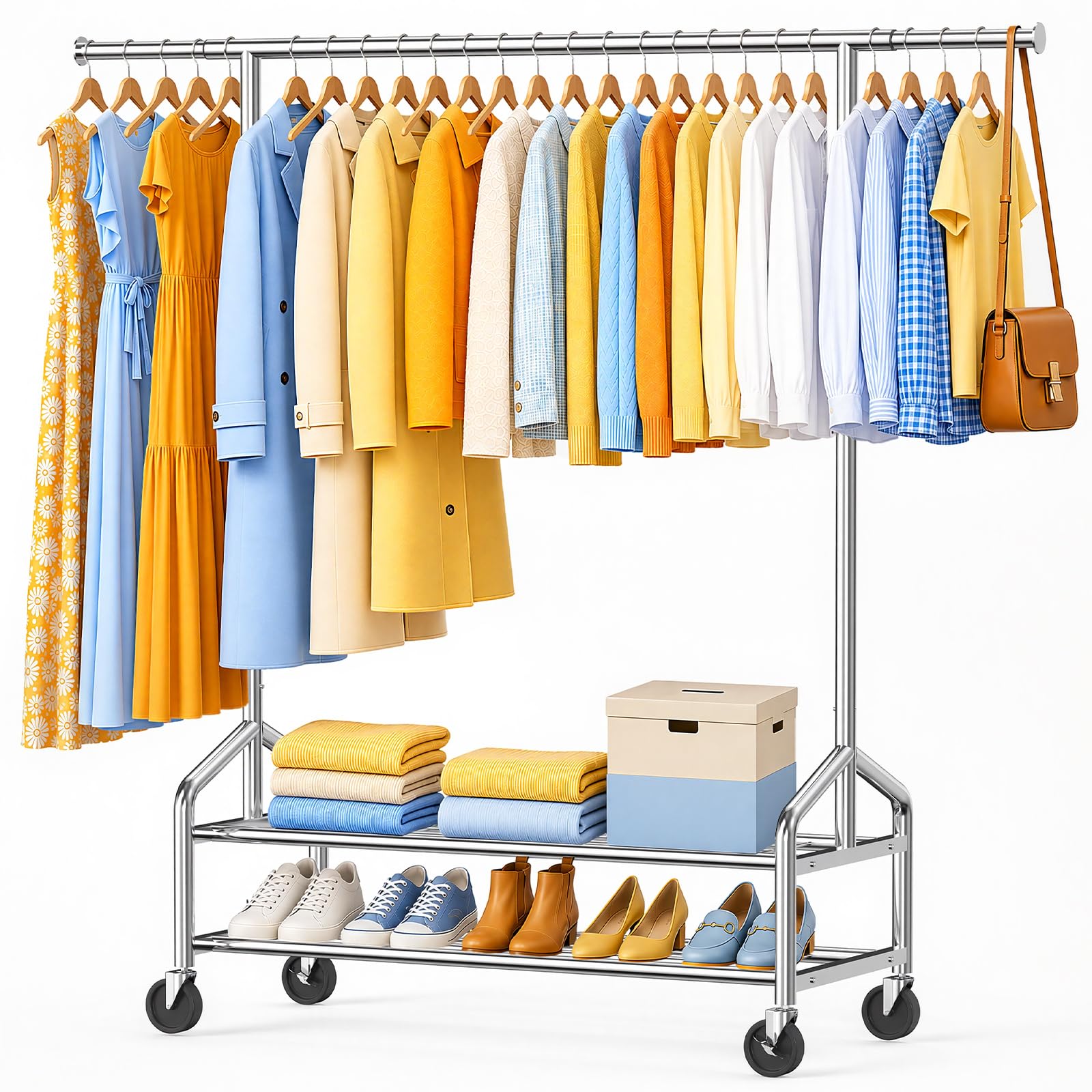 WATIOWL front view of full rack showing strong capacity and storage