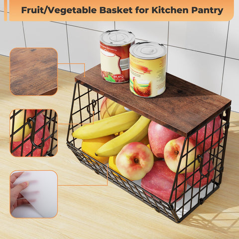 Wawocs countertop setup with fruit demonstrating easy access and visibility
