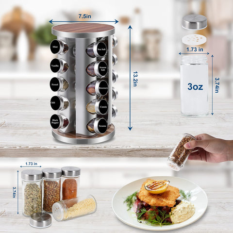 WAYDA top-down view showing open glass jars for quick identification