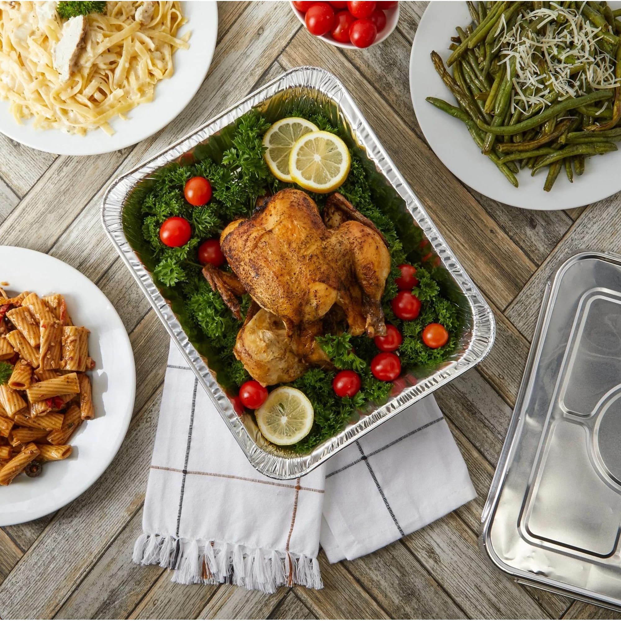 Waytiffer neatly packed pans ready for catering events