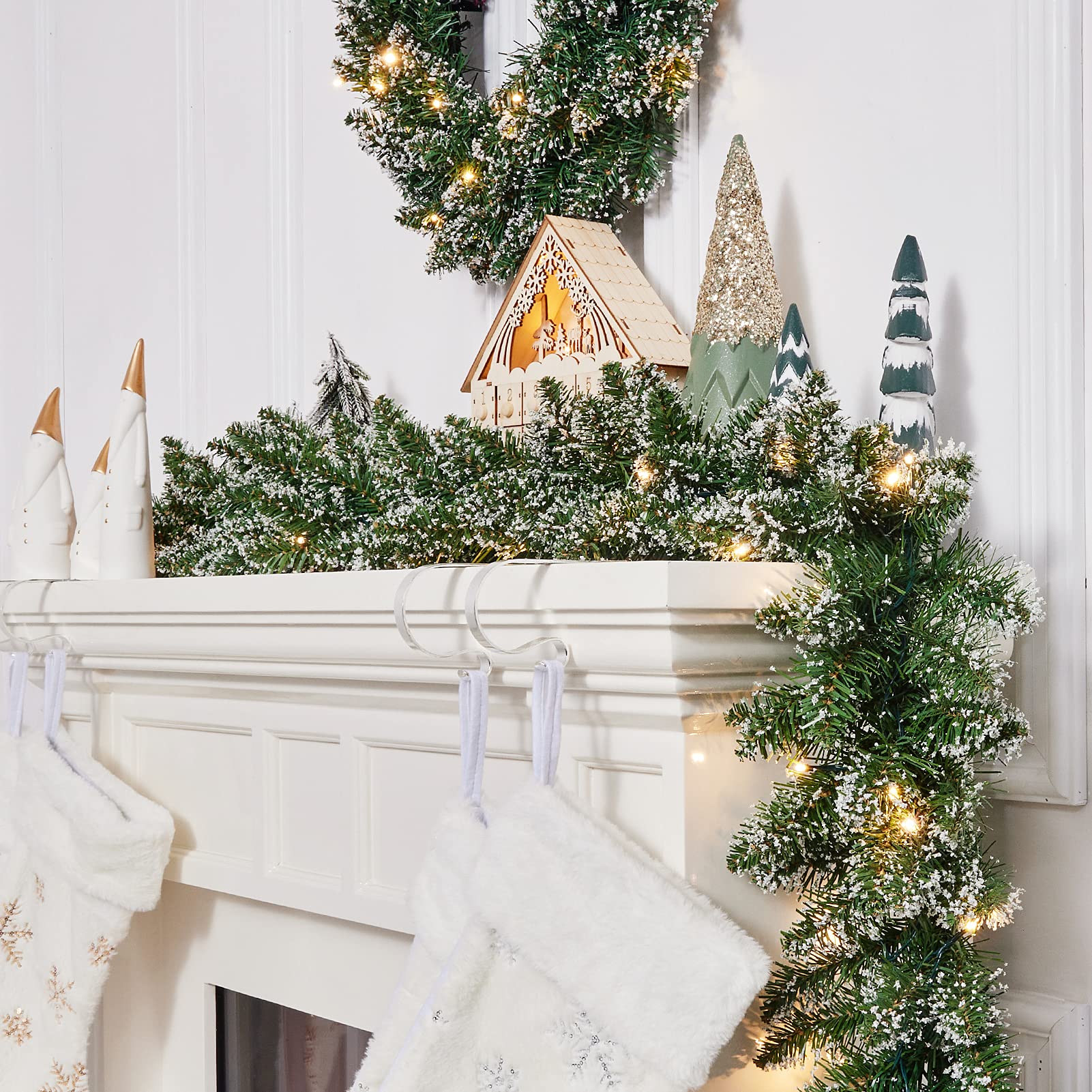 WBHome garland length shown with ruler for size and fit