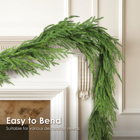 WBHome garland close-up texture revealing soft, lifelike tips and realism