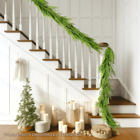WBHome garland in a Nordic-style room enhancing calm forest-inspired decor