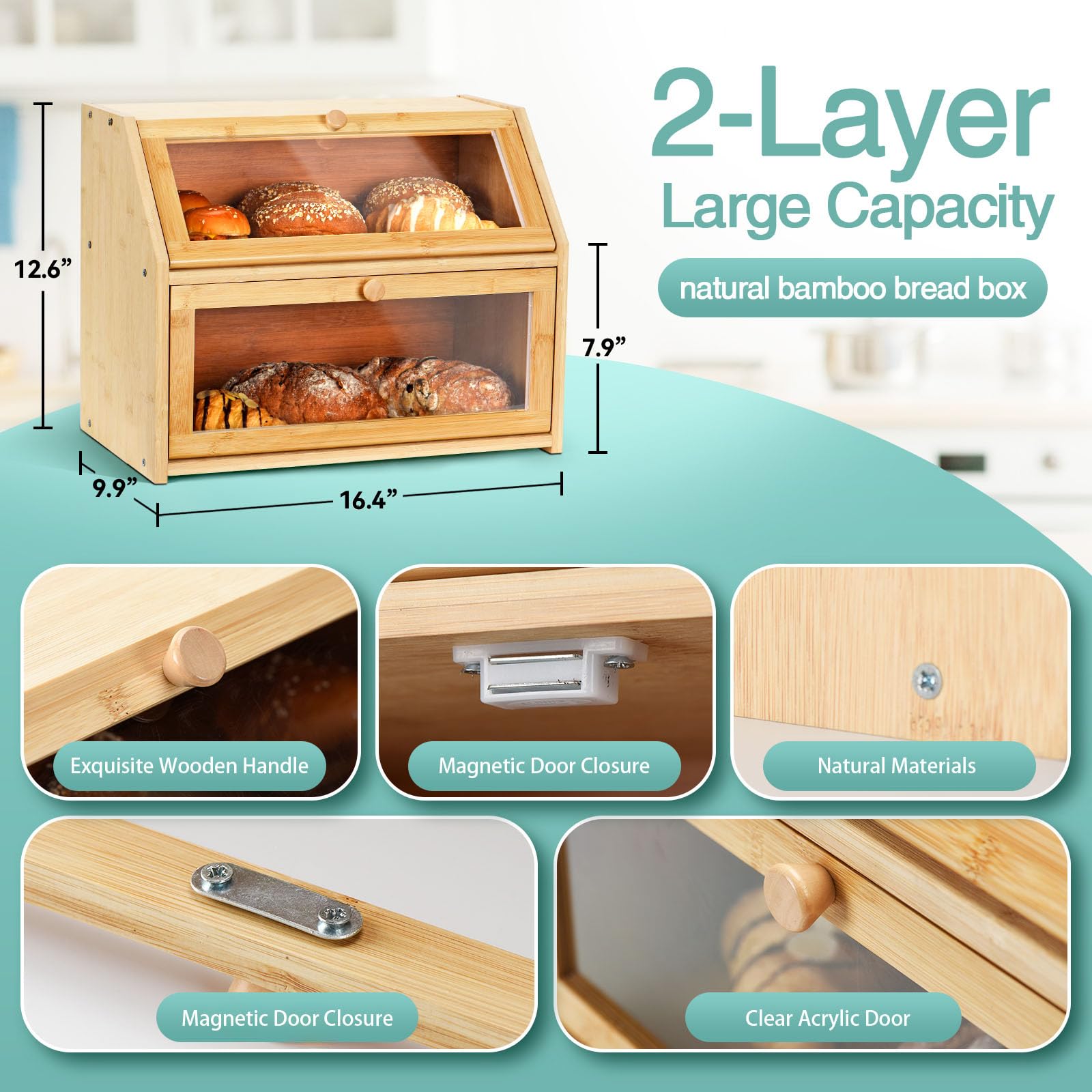 Wcatea assembled on kitchen counter saving space and enhancing decor benefit