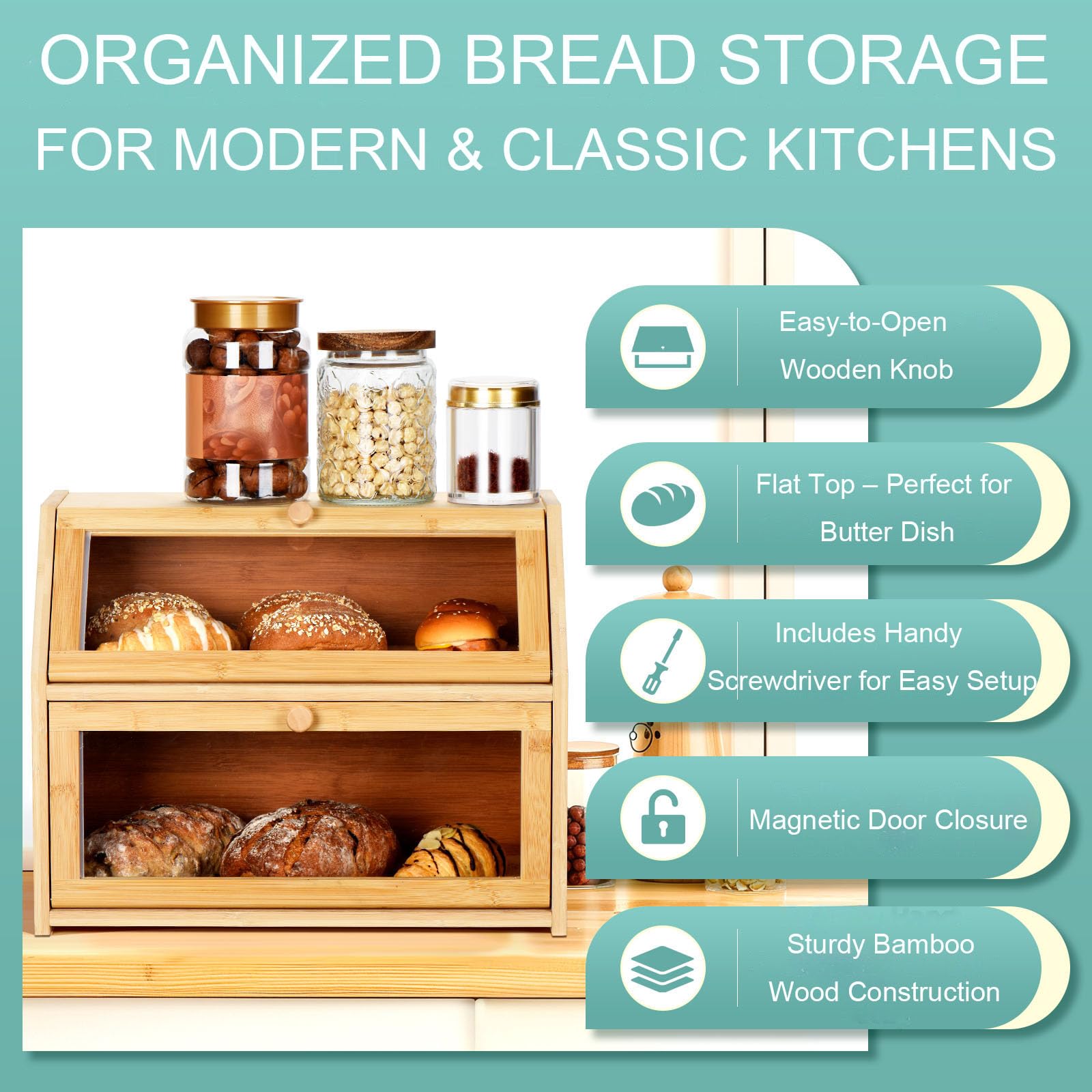 Wcatea includes twenty bread bags and labels for portioning and dating benefit