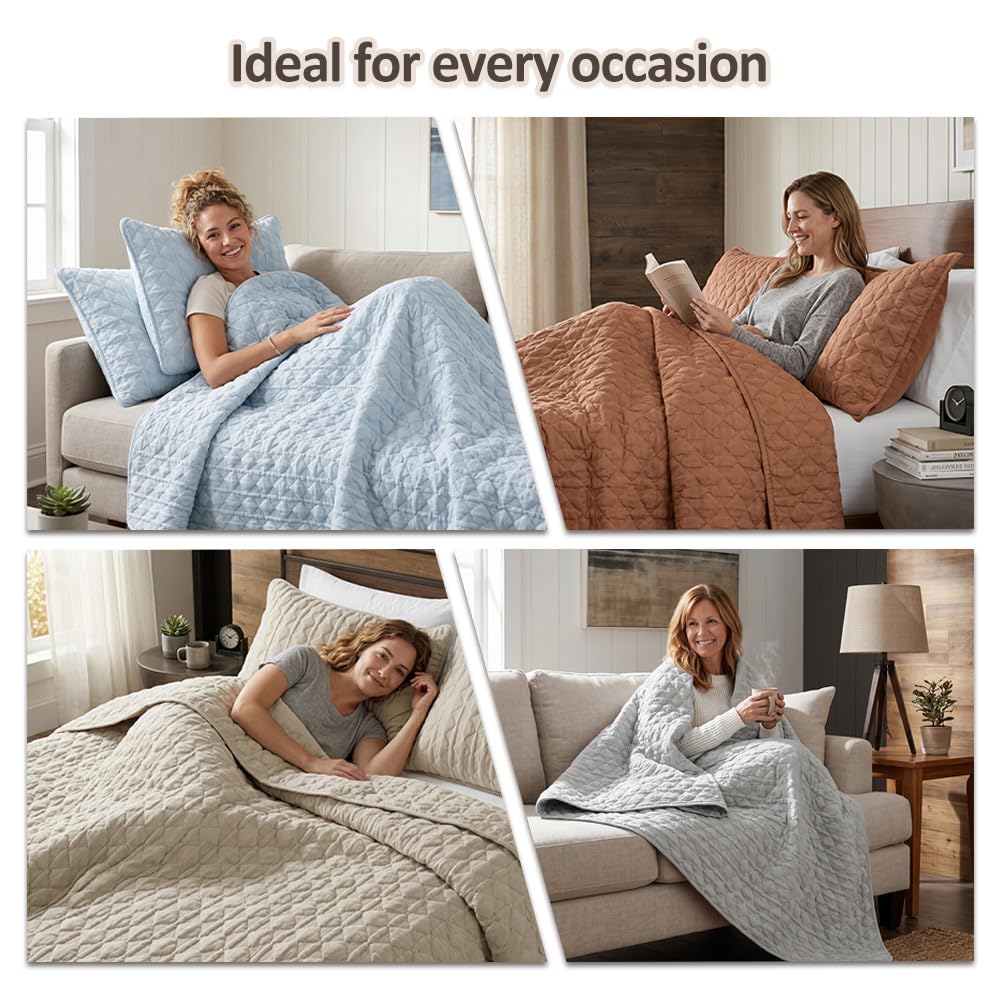 WDCOZY styled bedroom with quilt showing warm, inviting ambiance