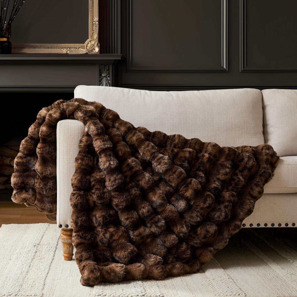 WDCOZY cheetah print front view showing plush design and cozy appeal