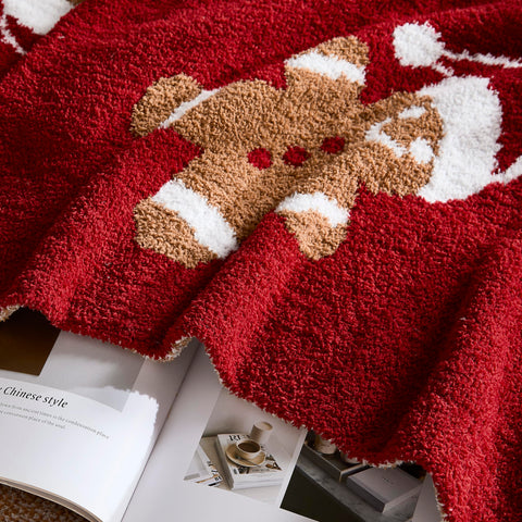 WDCOZY detail of gingerbread motif highlighting cheerful holiday design