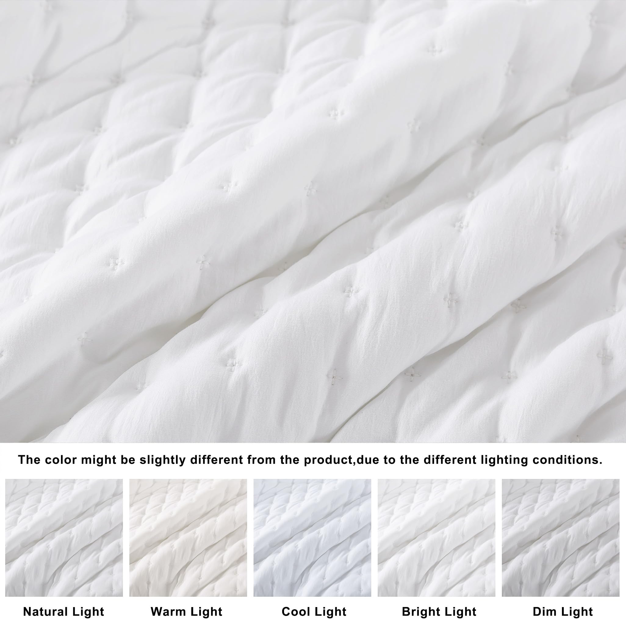 WDCOZY close-up of quilt edge and white-stitching highlighting durable seam and neat tailoring