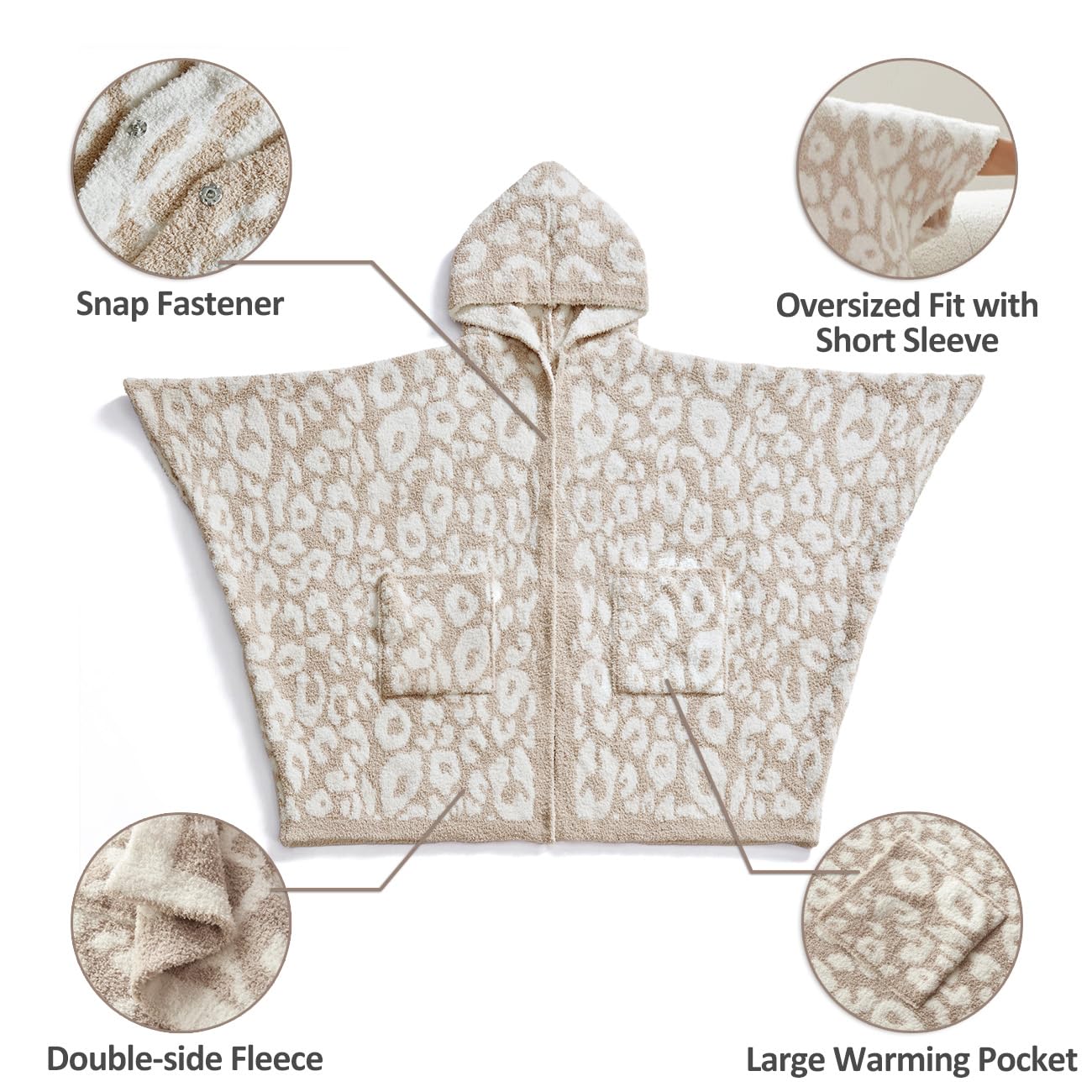 WDCOZY leopard worn by woman watching movie for relaxed comfort