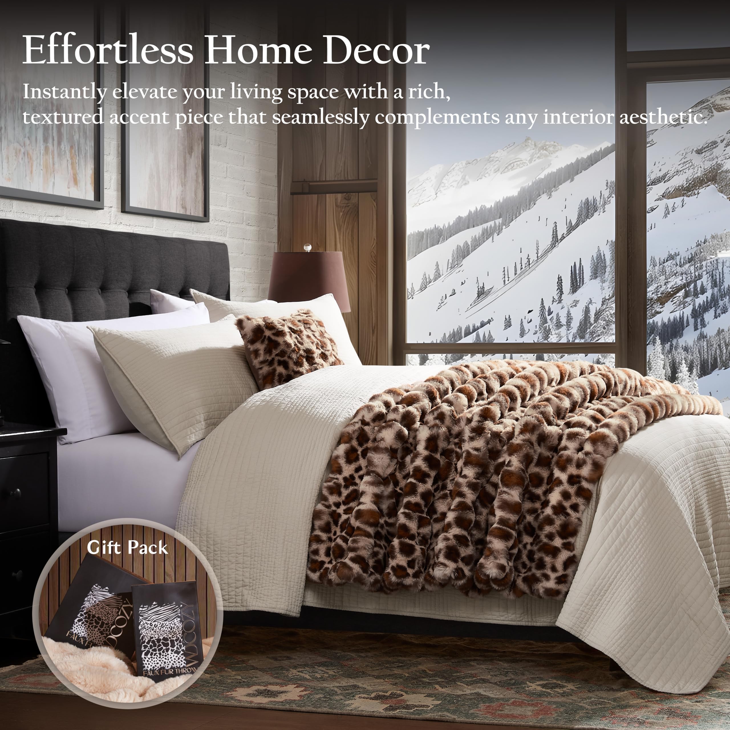 WDCOZY throw styled on sofa showing elevated decor and comfort