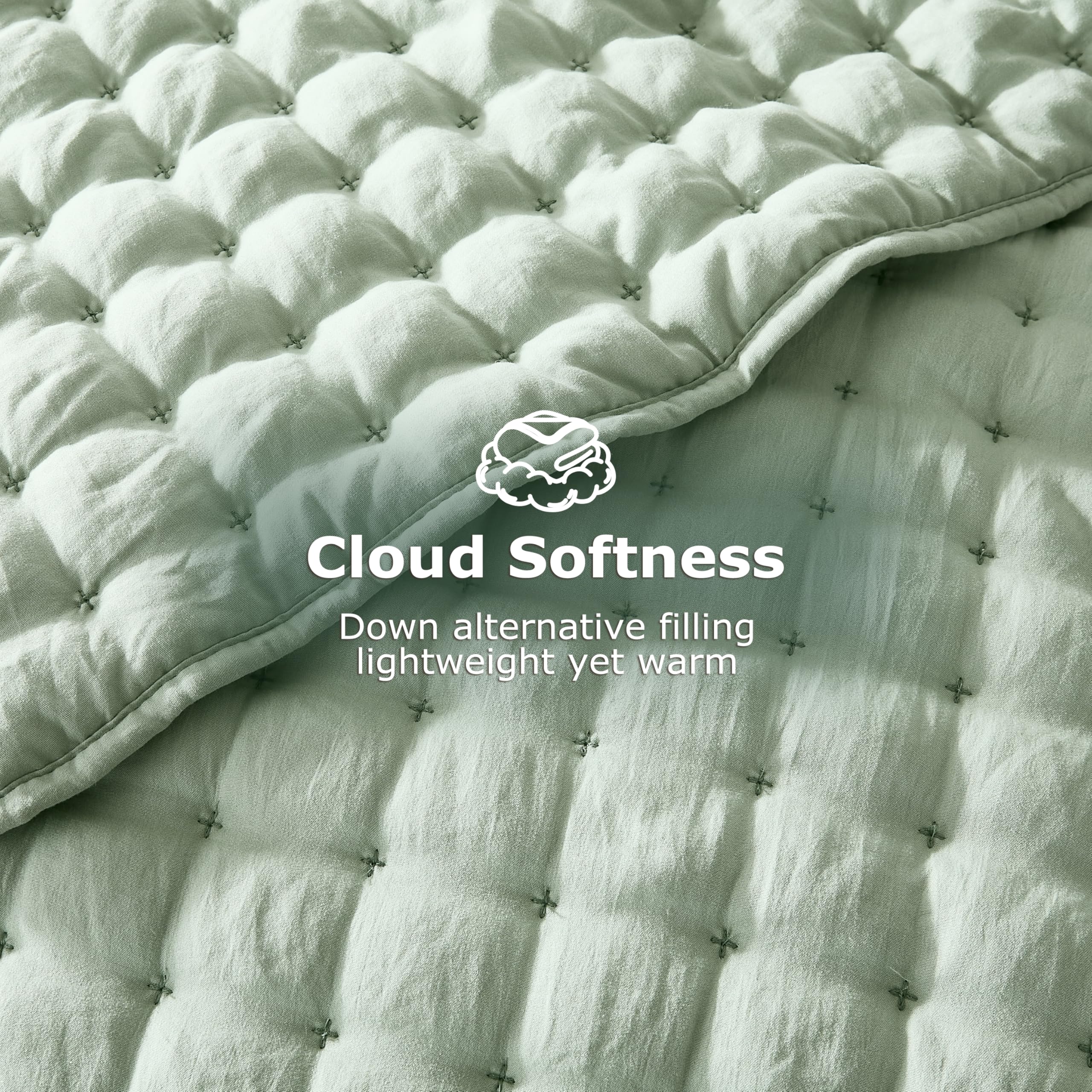 WDCOZY pillow shams arranged for a complete coordinated look
