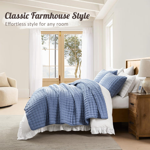 WDCOZY pillow shams front detail matching quilt for cohesive look