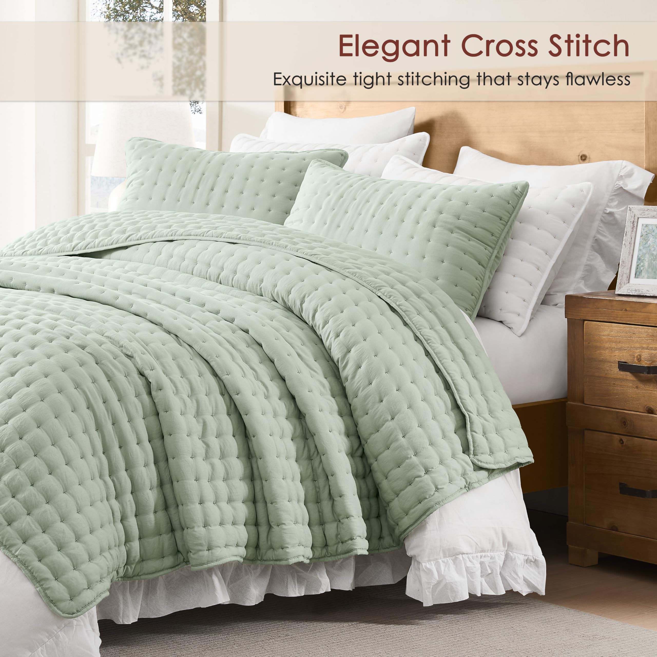 WDCOZY oversized pillow shams detail offering plump support and tailored look