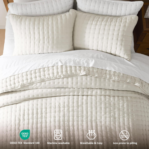 WDCOZY quilt corner revealing 150GSM fill loft and cloud-like softness