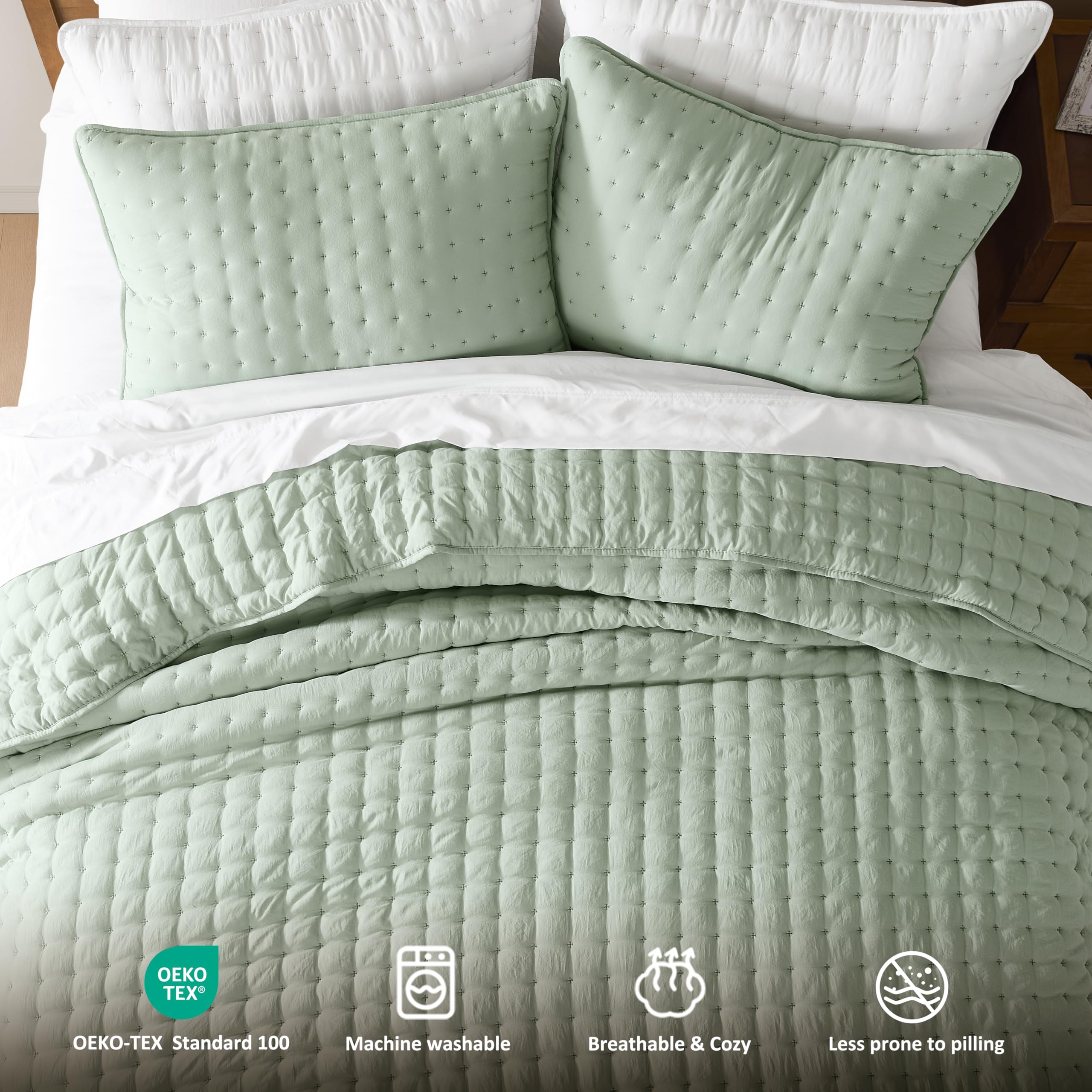WDCOZY care label image demonstrating machine-washable ease and maintenance tip