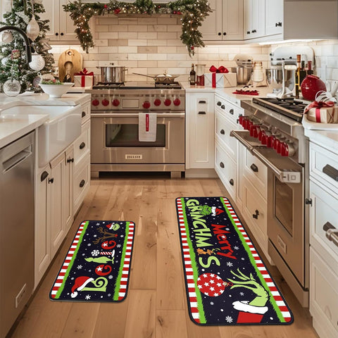 WDEHPBZ styled in kitchen showing runner and mat coordinating decor