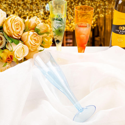 WDF open packaging with flutes laid out for quick event prep convenience
