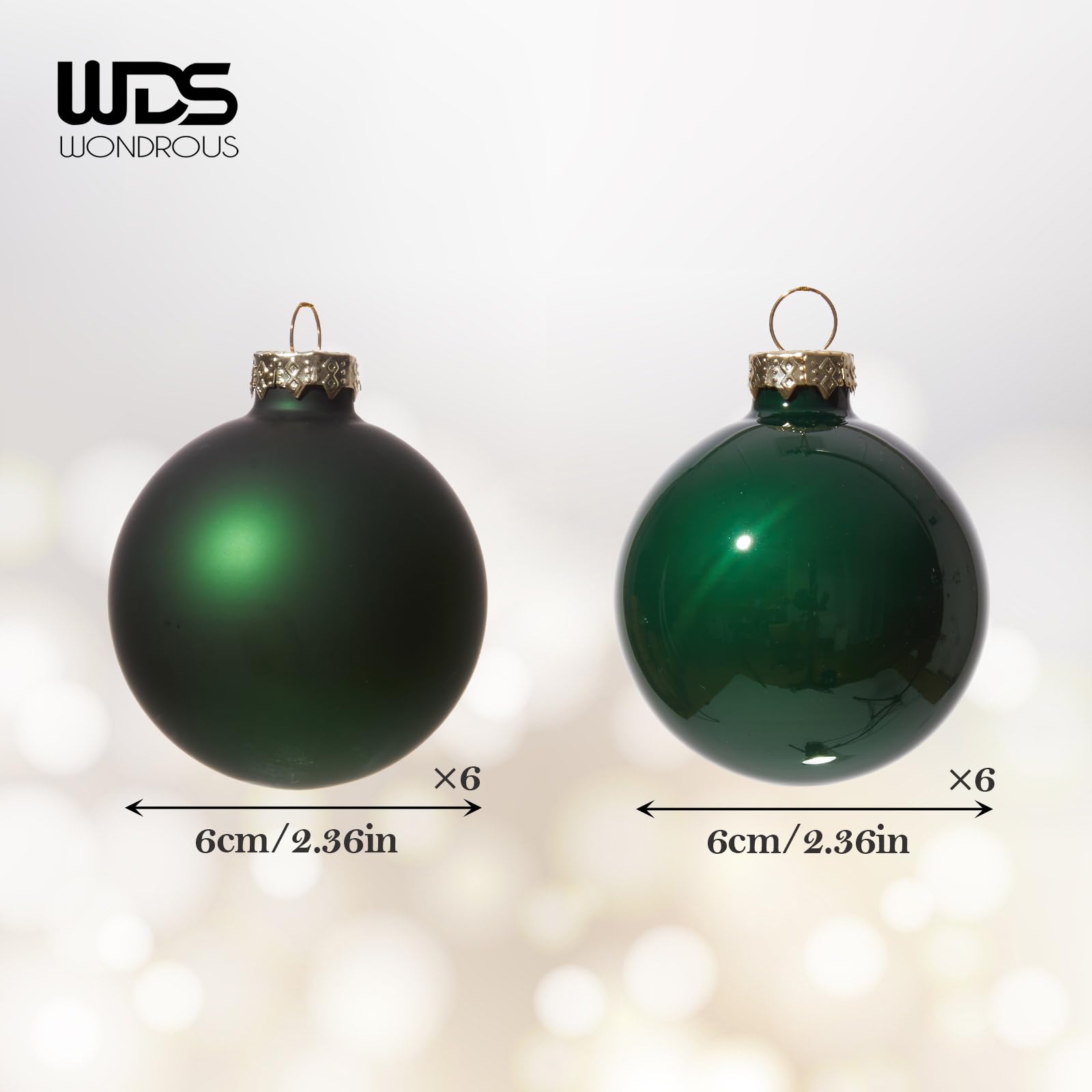 WDS WONDROUS ornament held in hand to show 2.36 inch size and lightweight benefit